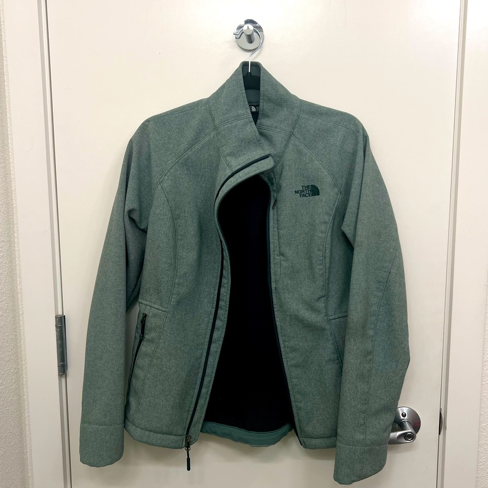 North Face Zip Up Light Turqoise